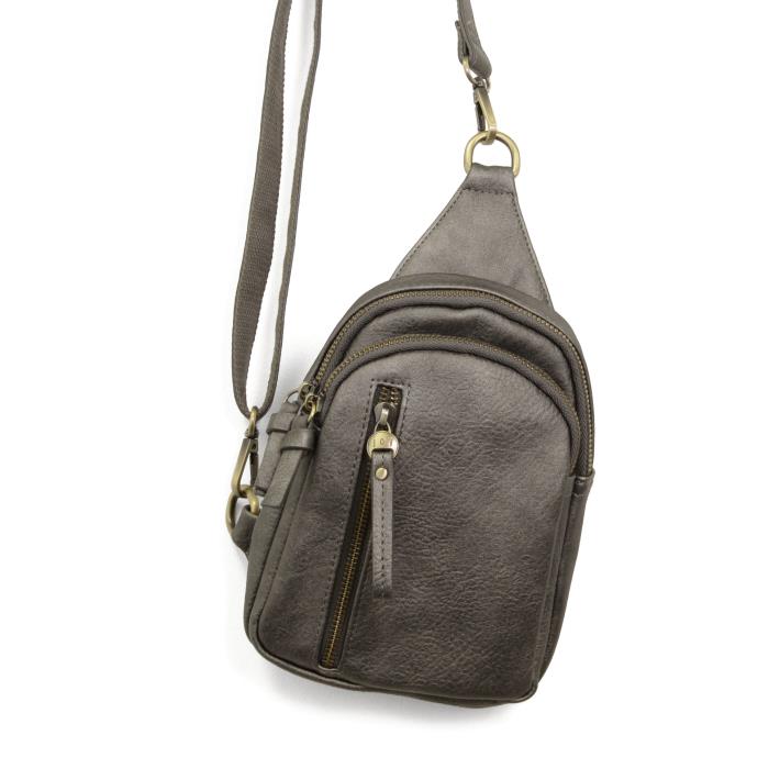 Joy Susan Skyler Sling Bag - Metallic Dark Chrome