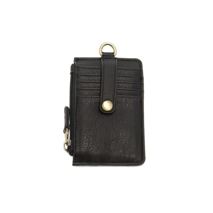 Joy Susan Dolly Small Card Wallet with Keyring - Black
