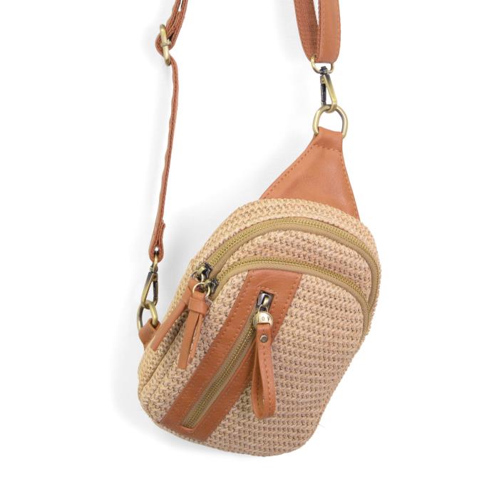Joy Susan Skyler Sling Bag - Natural Straw