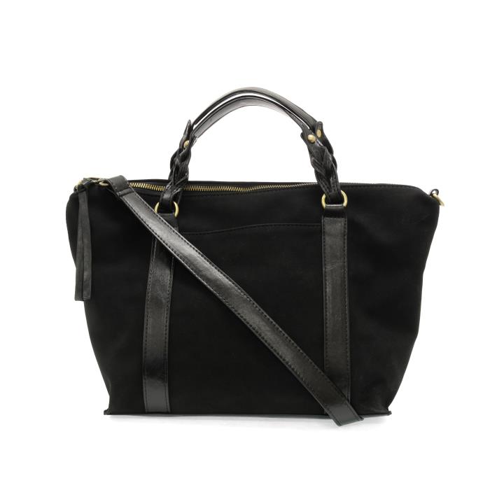 Joy Susan Mabel Faux Suede Tote - Black