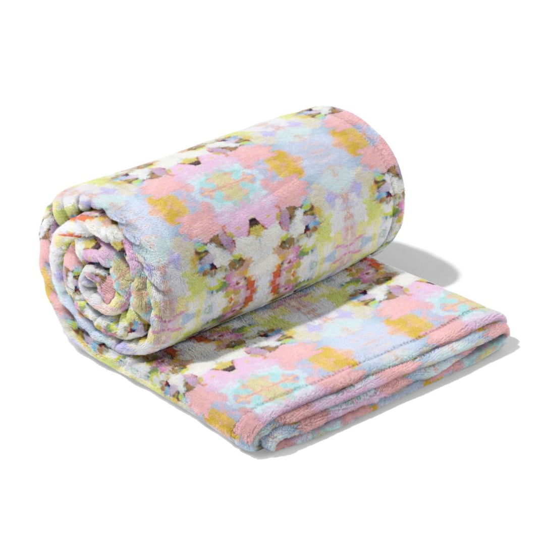 Laura Park Brooks Avenue Pink Fleece Blanket