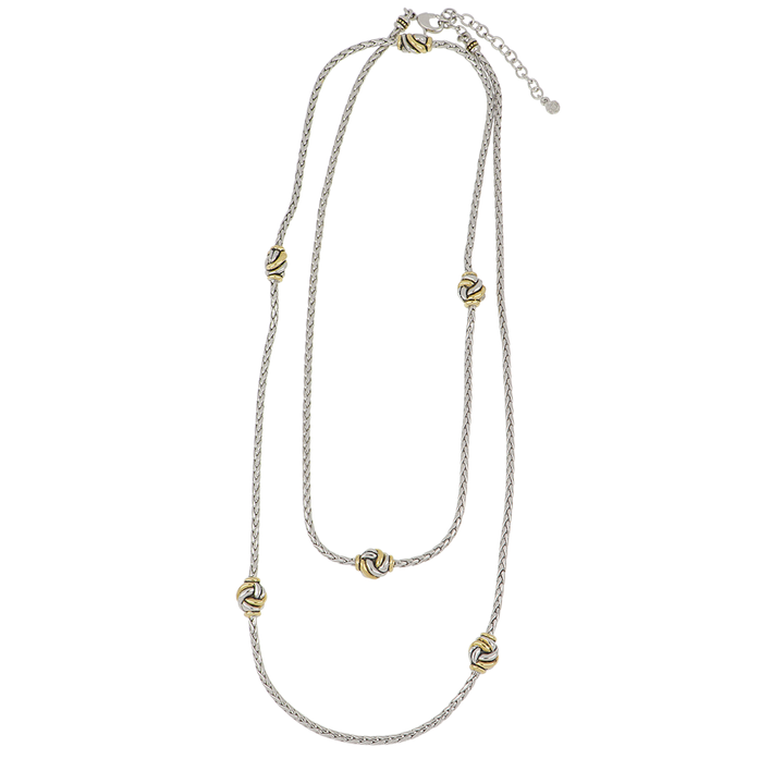 John Medeiros Infinity Knot 6-Station Two-Tone Necklace