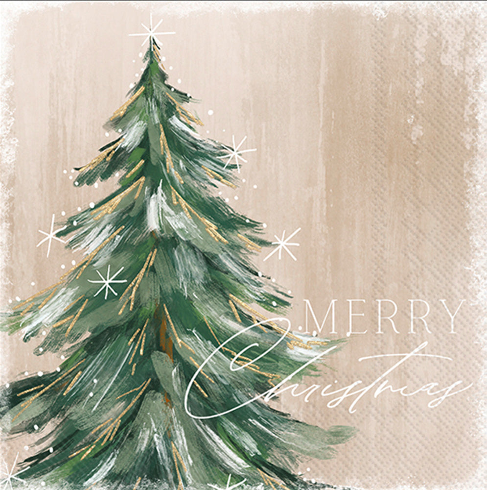 IHR Cocktail Napkins - Gilded Painterly Tree