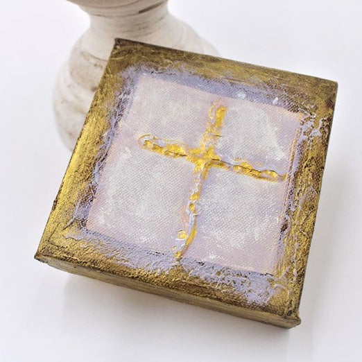 Trade Cie Hand Painted Cross Canvas
