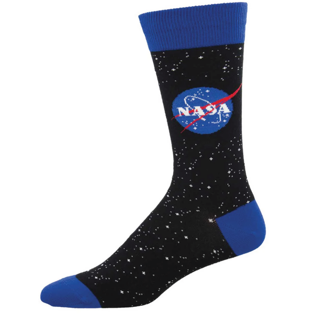 Socksmith Men's Crew Socks - Nasa Logo