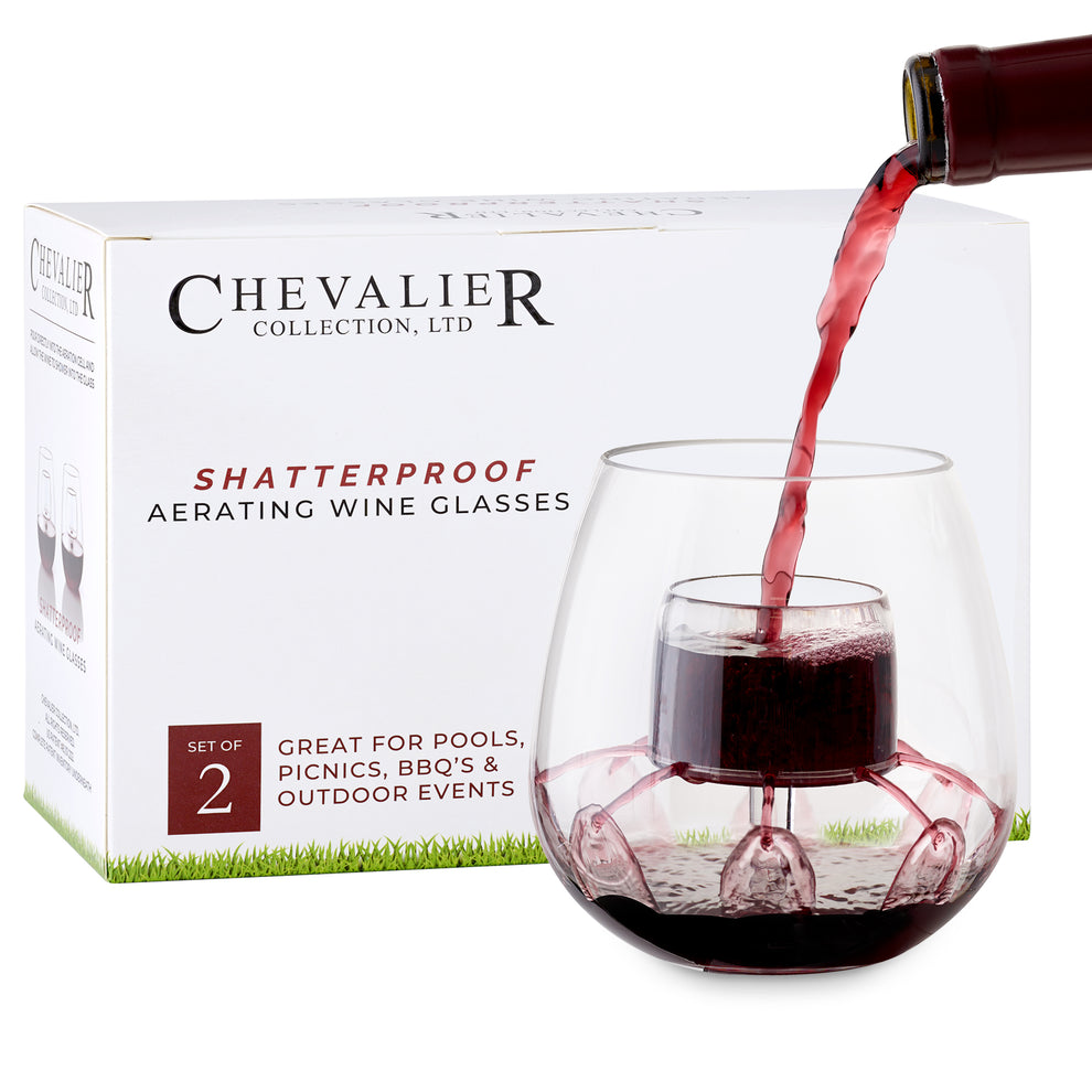 Chevalier Collection Stemless Wine Glass Aerating - Set of 2