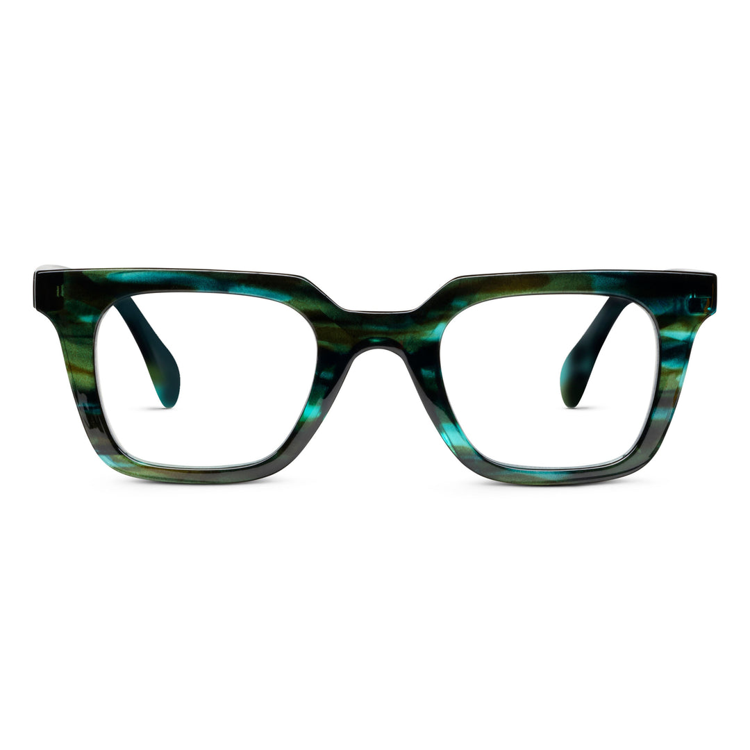 Peepers Page Glasses - Teal Horn