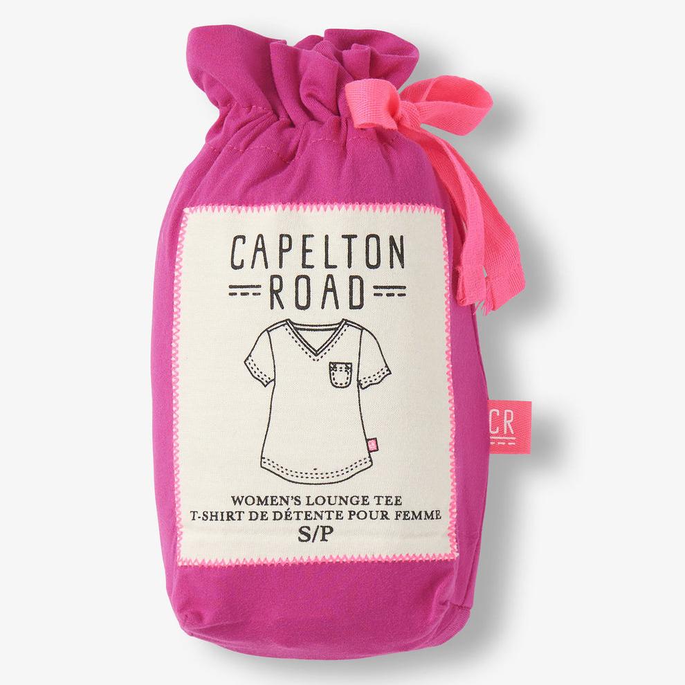 Hatley Capelton Road Women's Rose Violet V-Neck T-Shirt