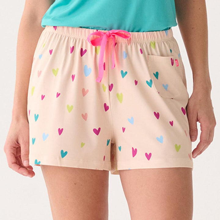 Hatley Capelton Road Women's Jelly Bean Hearts Pajama Shorts