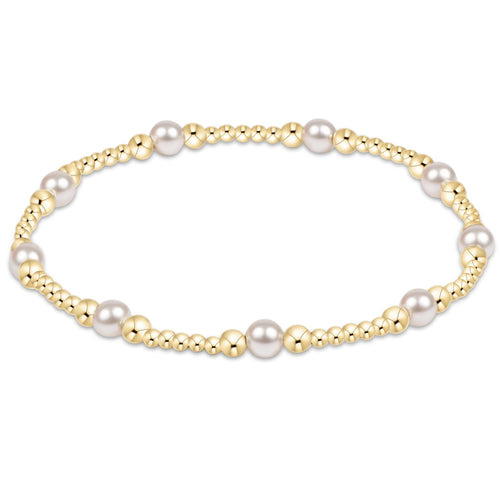 enewton Classic Purpose Pattern 4mm Bead Bracelet - Pearl