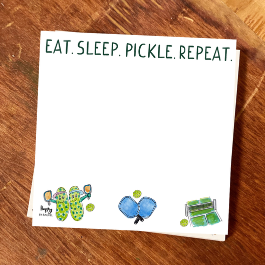 Happy By Rachel Chunky Notepad - Pickle Ball