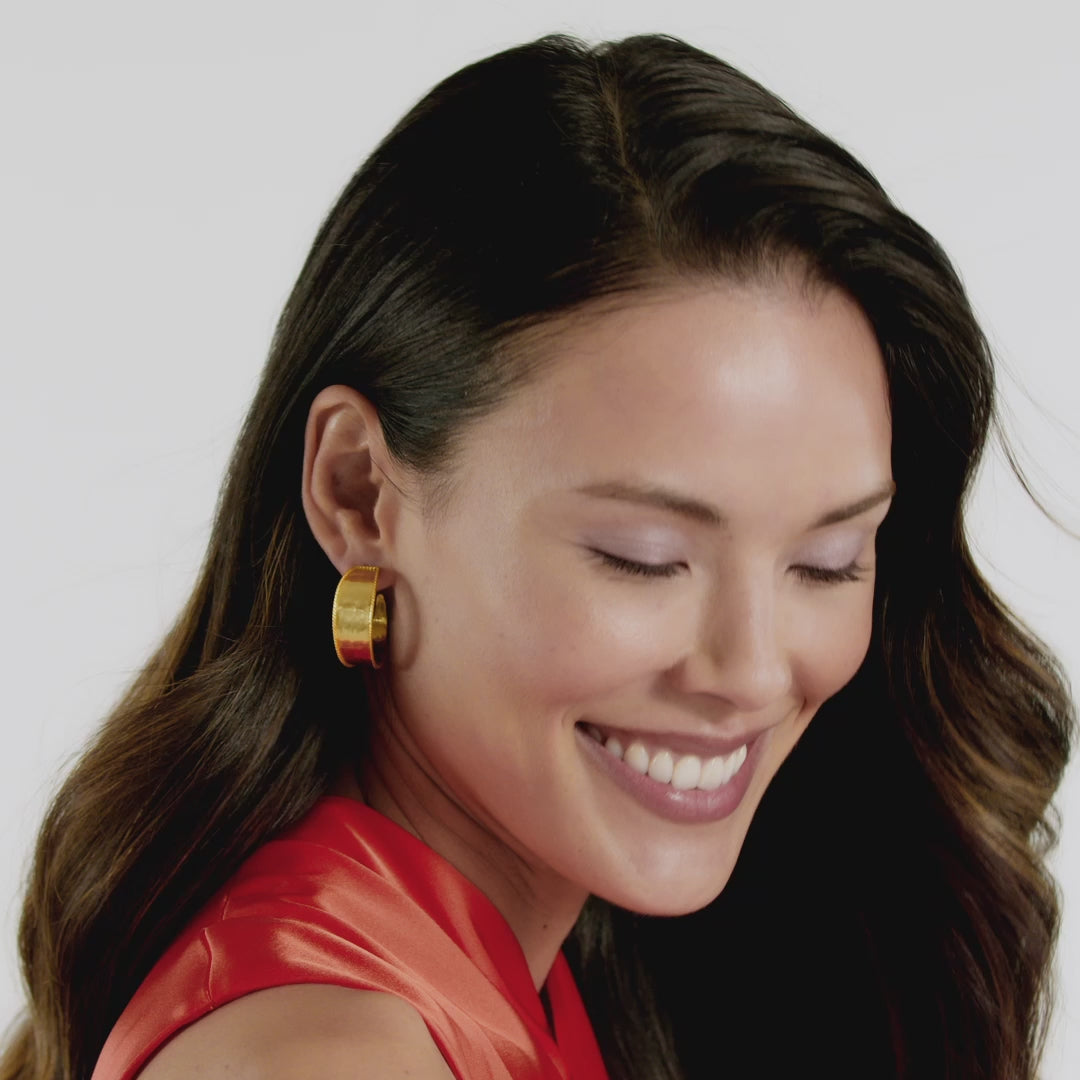 Julie Vos Savoy Hoop Earrings - Gold/Medium