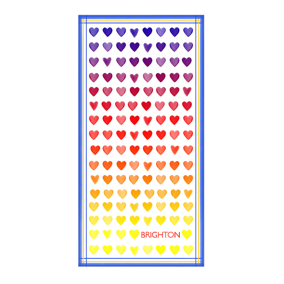 Brighton Ombre Heart Beach Towel