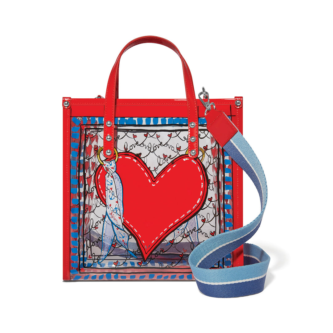 Brighton Striped Loved Vinyl Tote