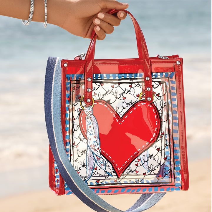 Brighton Striped Loved Vinyl Tote