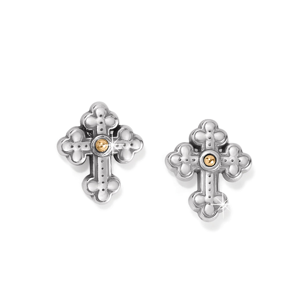 Brighton Luna Cross Mini Post Earrings