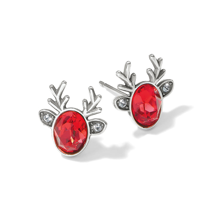 Brighton Reindeer Glitz Mini Post Earrings - Red