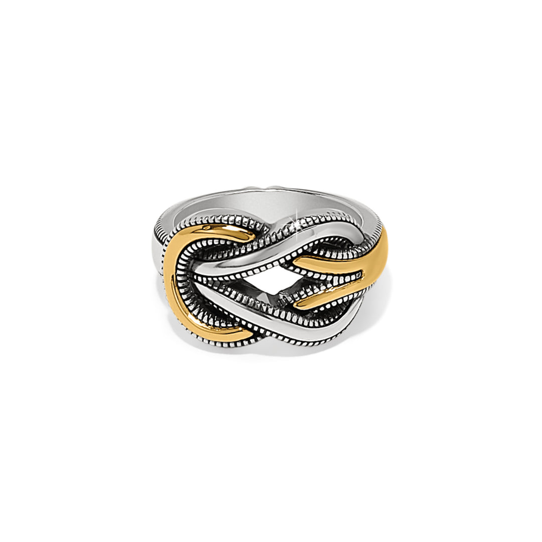 Brighton Interlok Harmony Ring - Size 9 - Gold