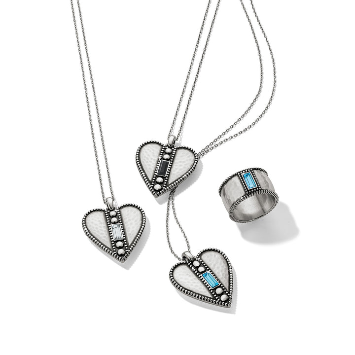 Brighton Pretty Tough Gem Wide Band Ring - Aquamarine/Size 7