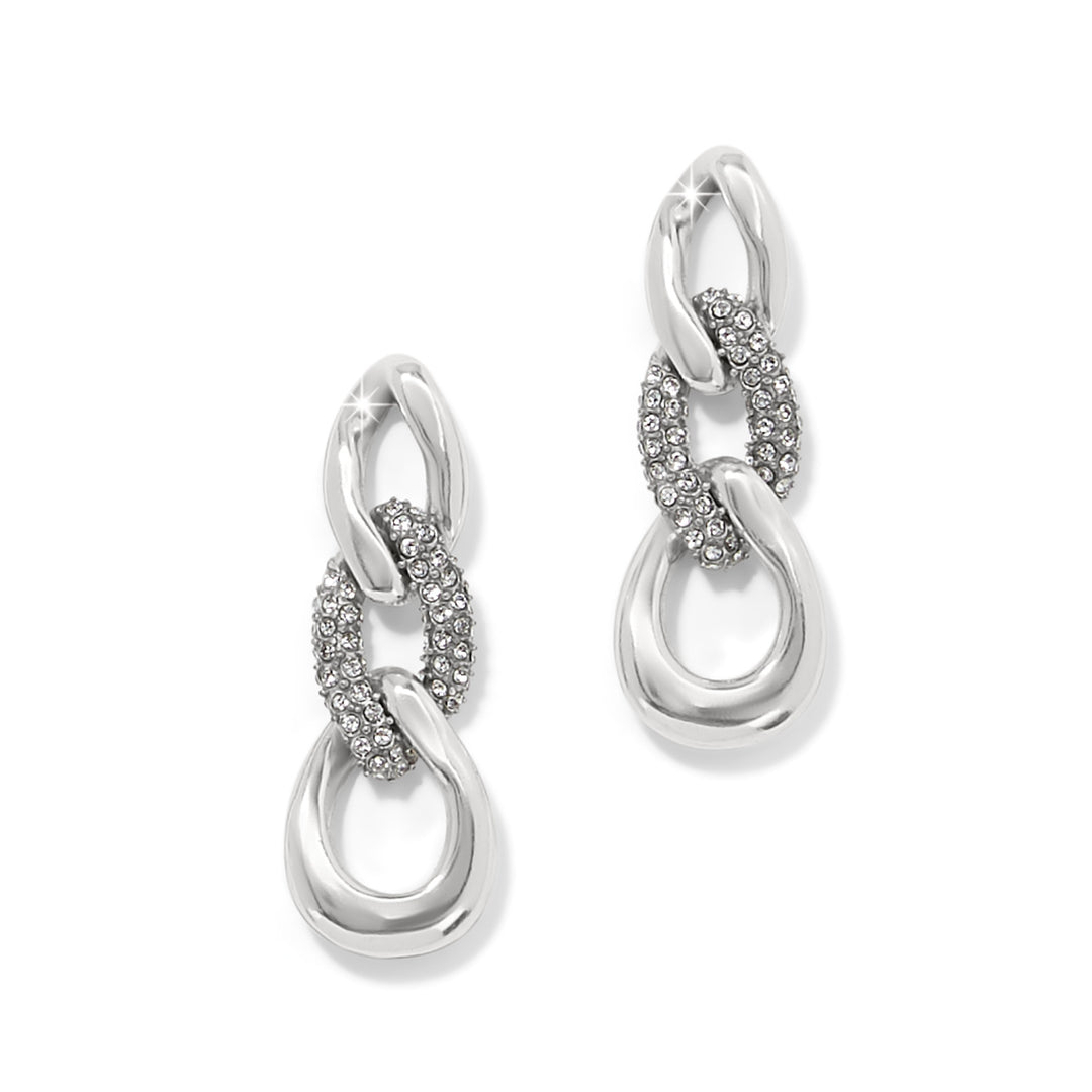 Brighton Cleo Pave Link Post Drop Earrings