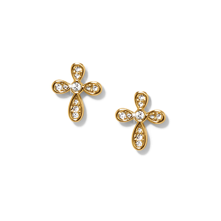 Brighton Enchanting Cross Post Earrings - Gold