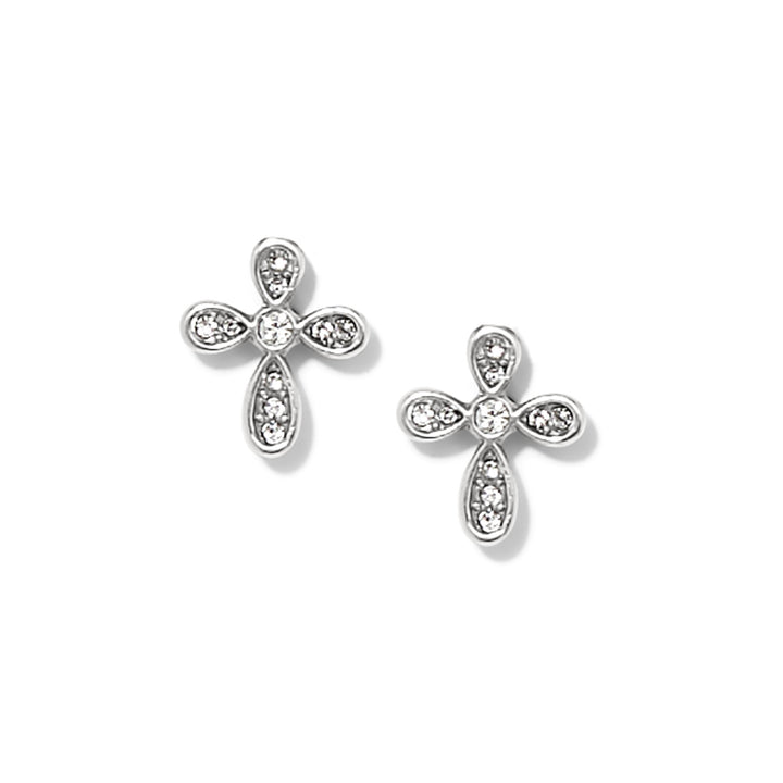 Brighton Enchanting Cross Post Earrings Gift Box - Silver