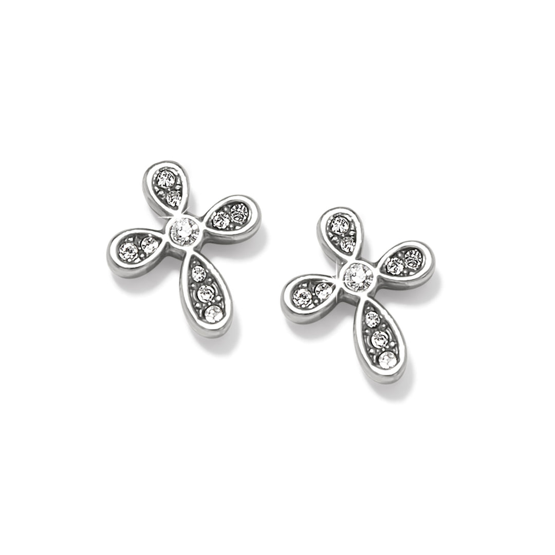 Brighton Enchanting Cross Post Earrings Gift Box - Silver