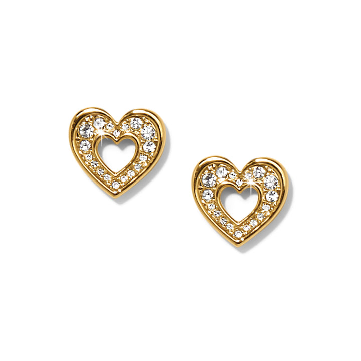 Brighton Enchanting Heart Post Earrings Gift Box - Gold