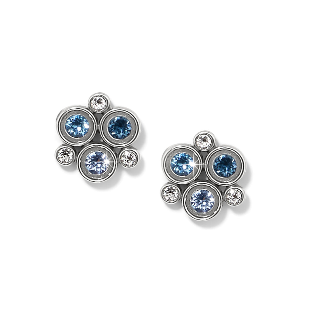 Brighton Constella Cluster Post Earrings - Silver-Blues