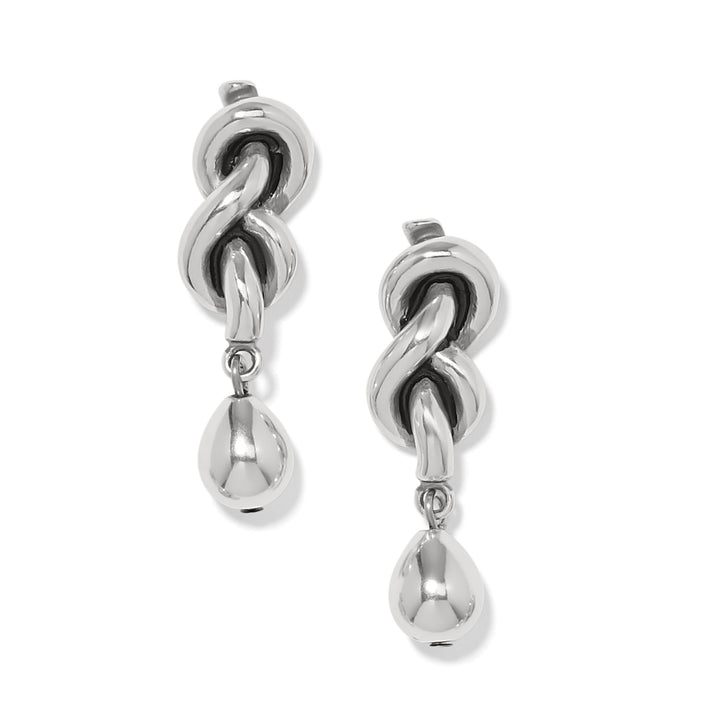 Brighton Interlok Single Knot Drop Earrings - Silver
