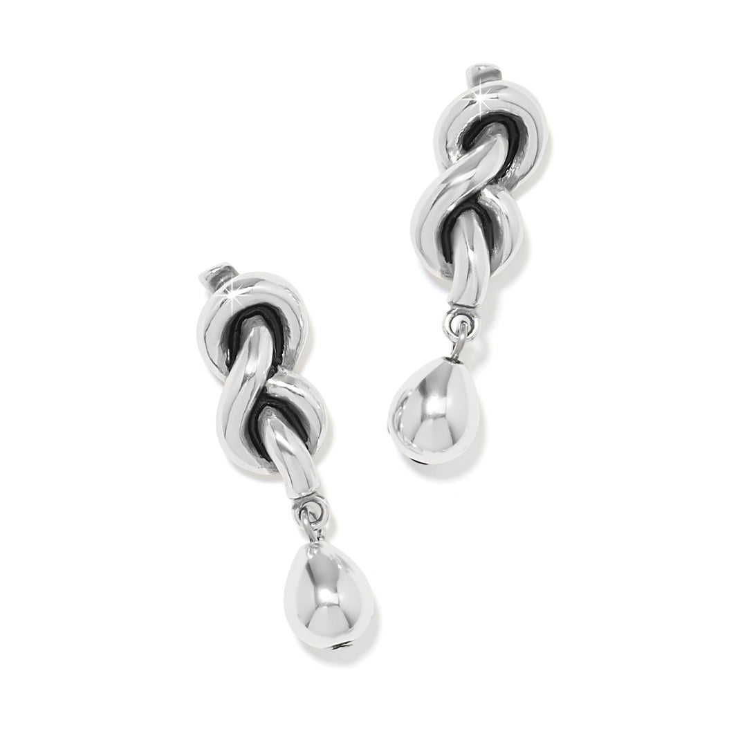 Brighton Interlok Single Knot Drop Earrings - Silver