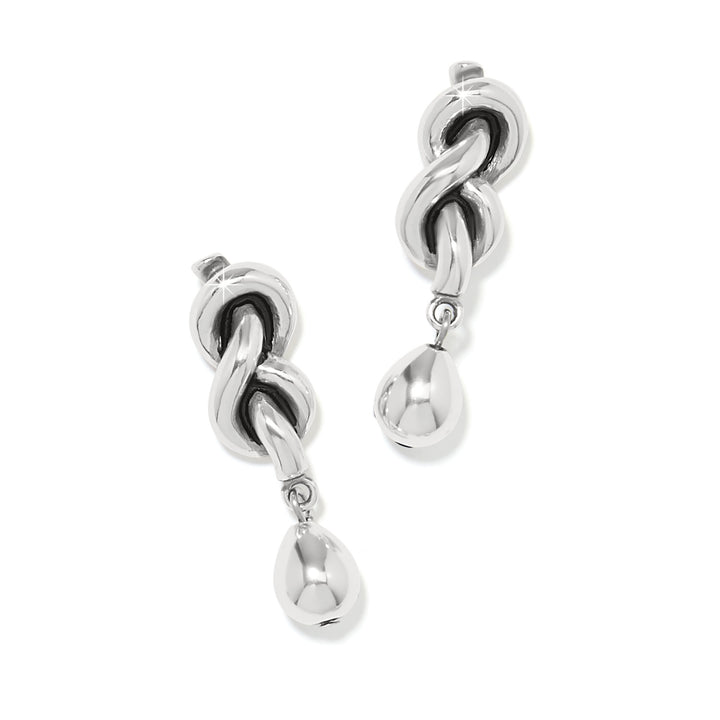 Brighton Interlok Single Knot Drop Earrings - Silver