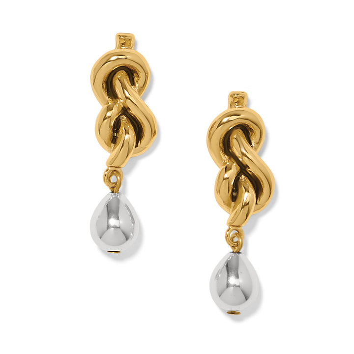 Brighton Interlok Single Knot Drop Earrings - Gold