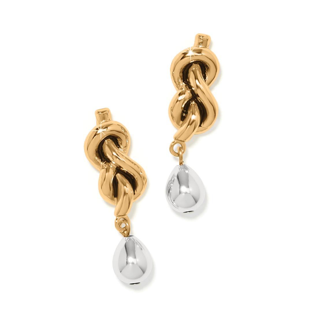 Brighton Interlok Single Knot Drop Earrings - Gold