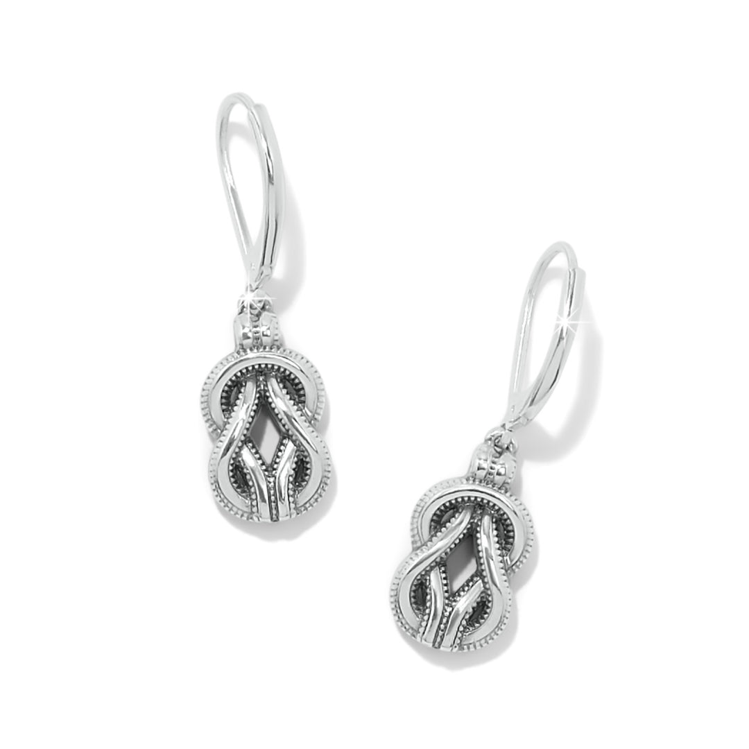 Brighton Interlok Harmony Leverback Earrings - Gold-Black