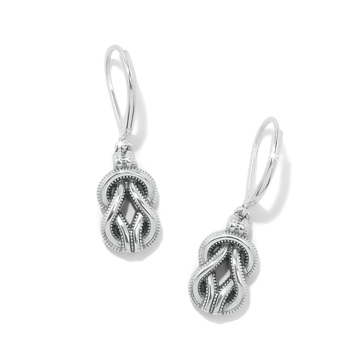 Brighton Interlok Harmony Leverback Earrings - Gold-Black