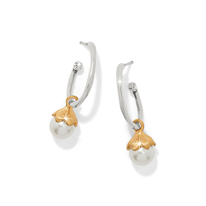 Brighton Everbloom Pearl Drop Earrings - Silver/Gold