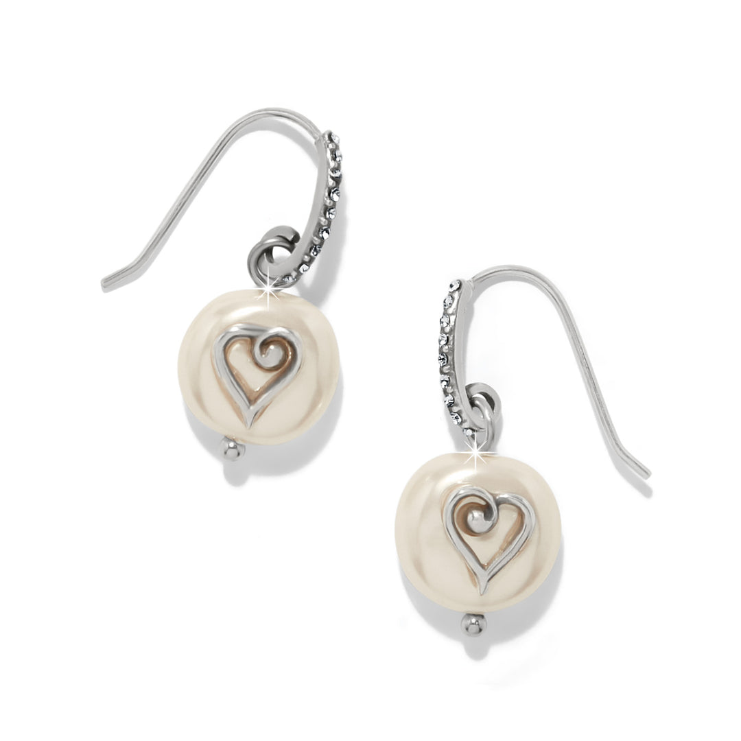 Brighton One Heart Pearl French Wire Earrings