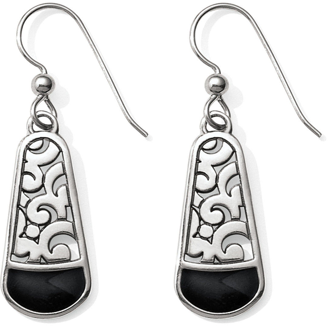Brighton Catania French Wire Earrings - Silver/Black