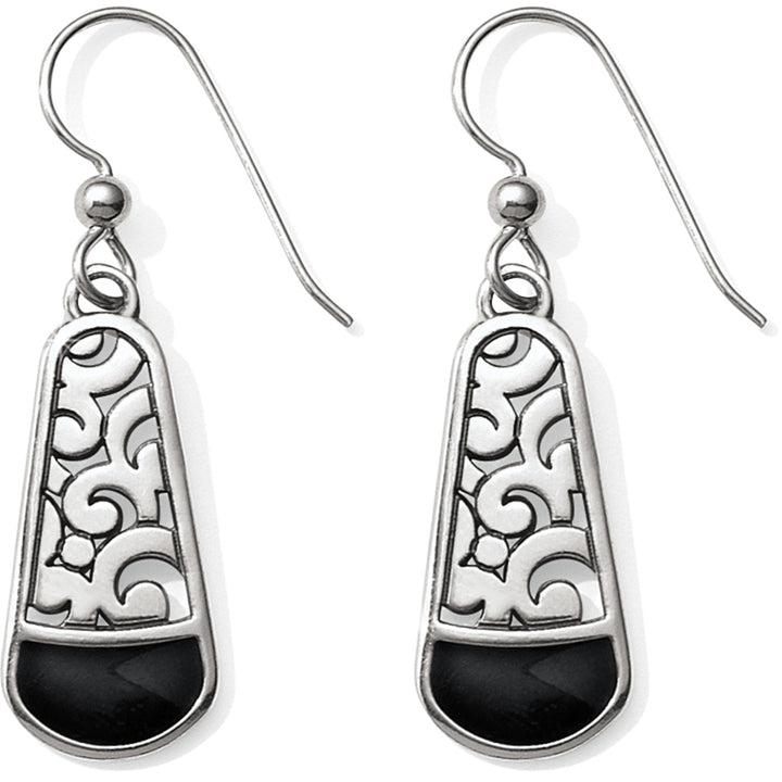 Brighton Catania French Wire Earrings - Silver/Black