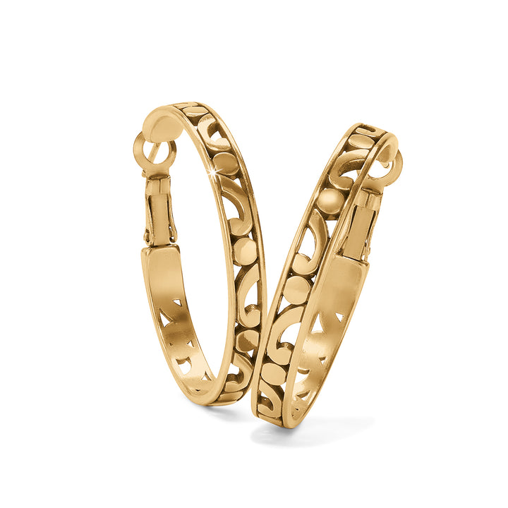 Brighton Contempo Medium Hoop Earrings - Gold