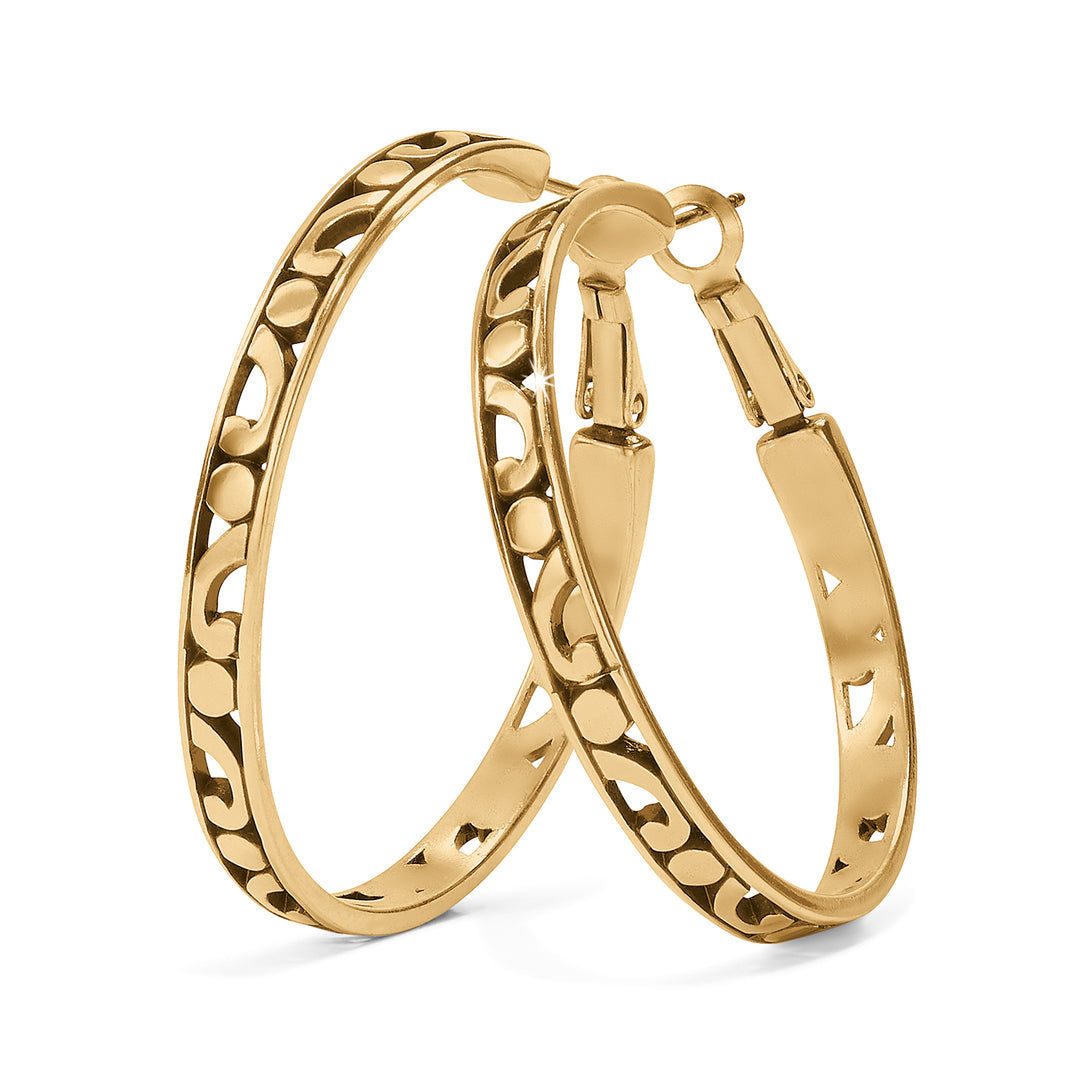 Brighton Contempo Large Hoop Post Earrings - Gold