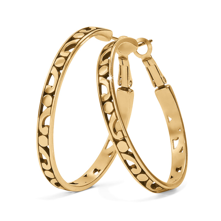 Brighton Contempo Large Hoop Post Earrings - Gold