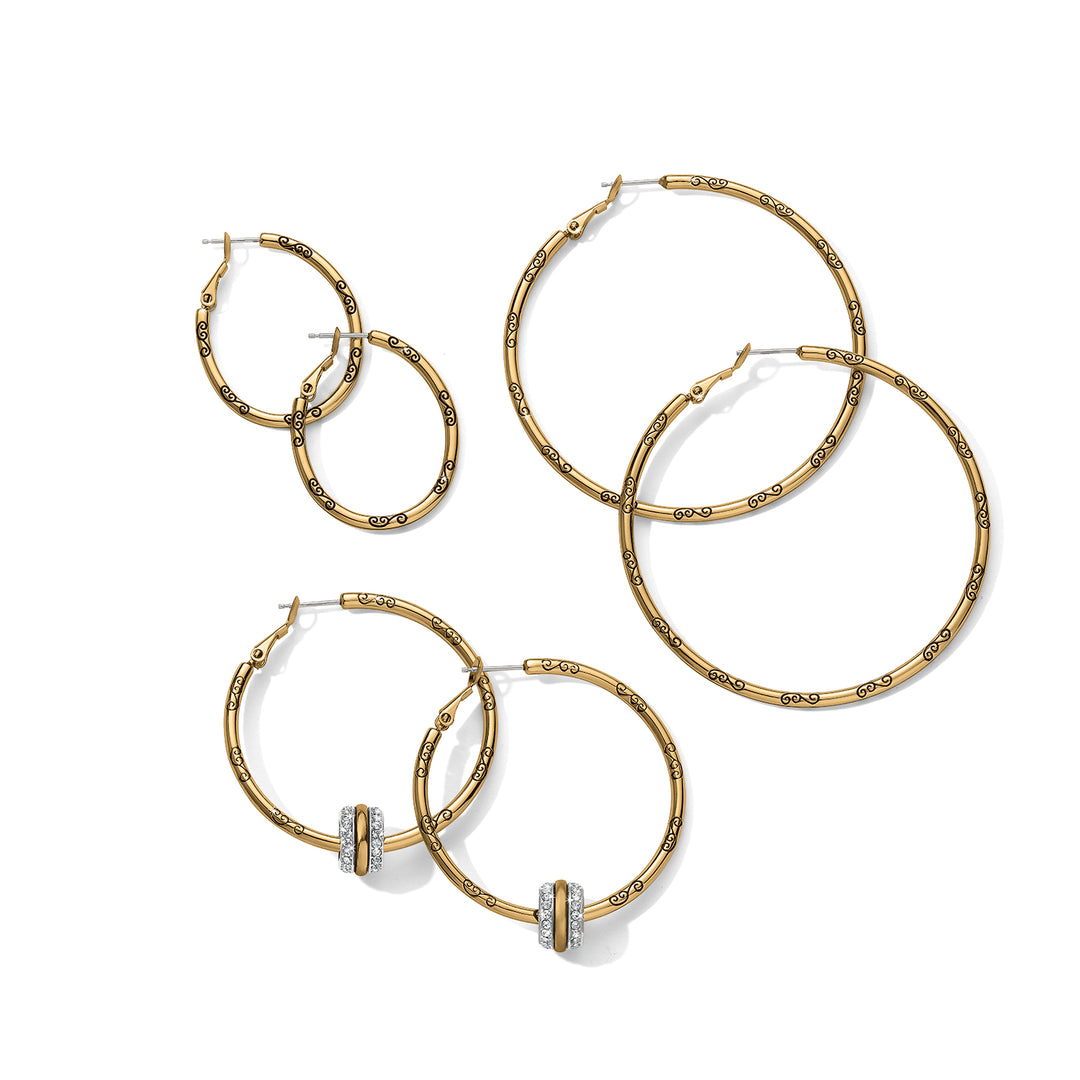 Brighton Oval Hoop Charm Earrings - Gold