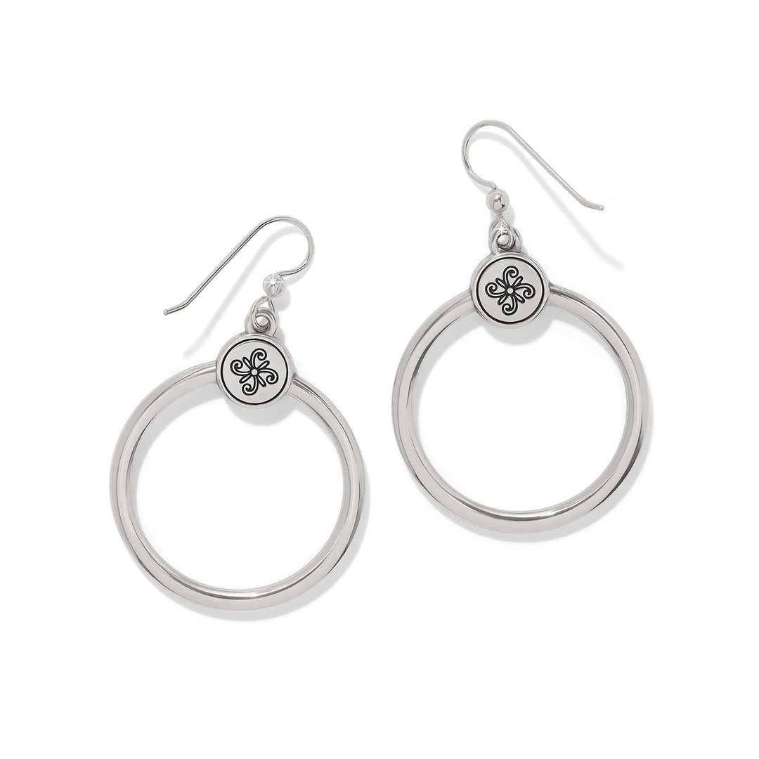 Brighton Mosaic Two Tone French Wire Hoop Earrings