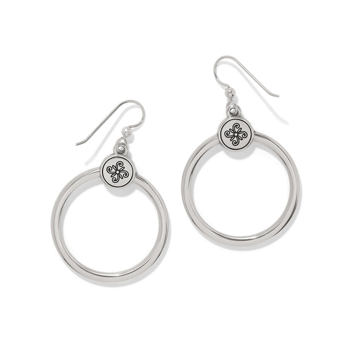 Brighton Mosaic Two Tone French Wire Hoop Earrings