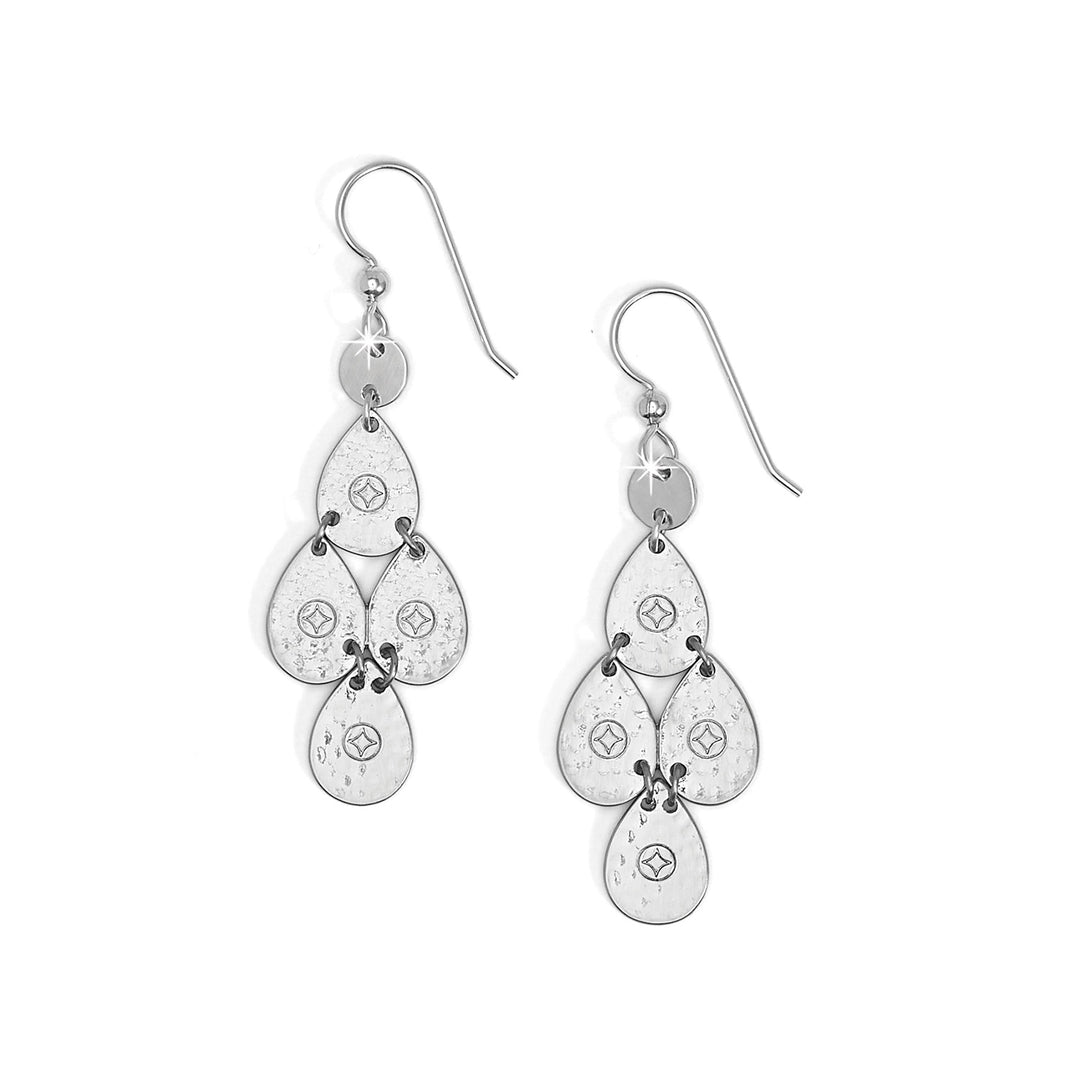 Brighton Palm Canyon Small Teardrop French Wire Earrings - Silver