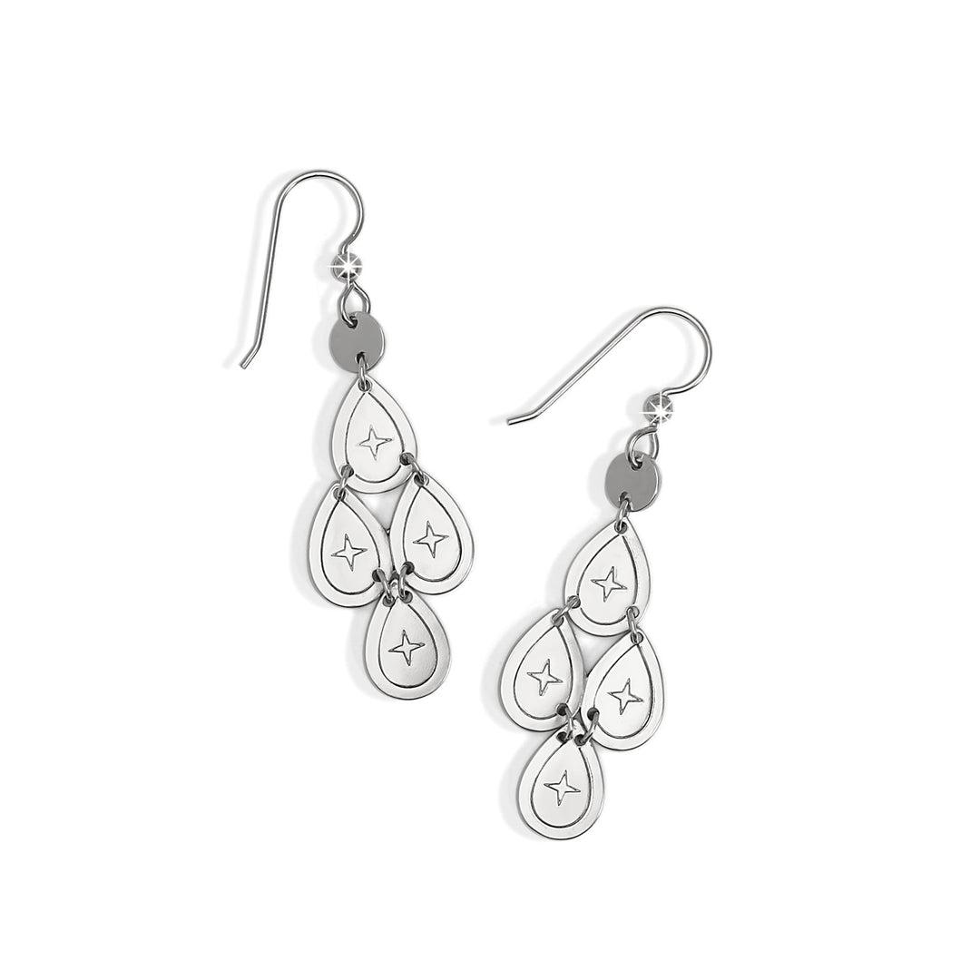 Brighton Palm Canyon Small Teardrop French Wire Earrings - Silver