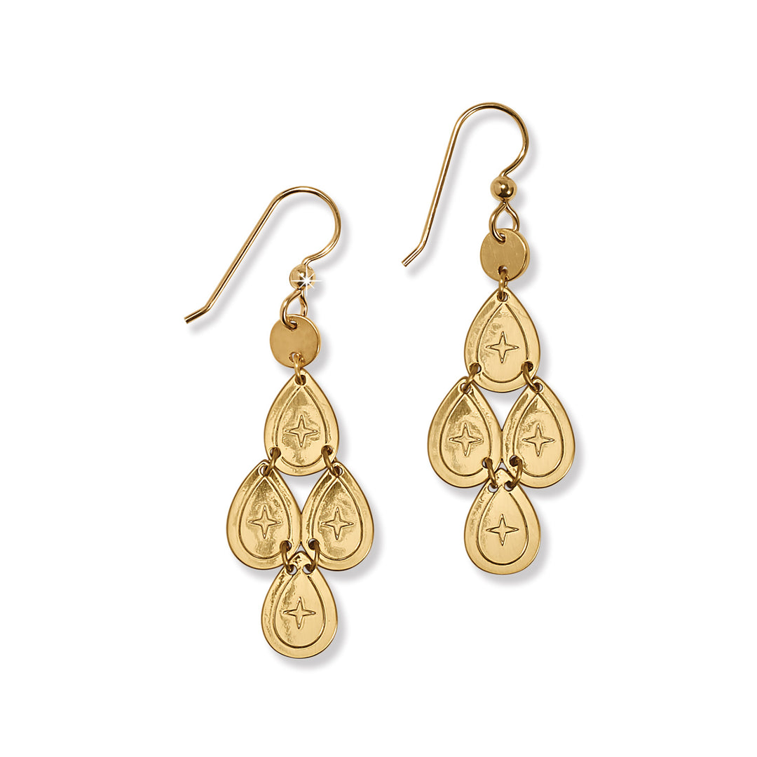 Brighton Palm Canyon Small Teardrop French Wire Earrings - Gold