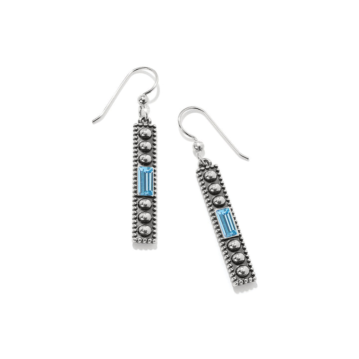 Brighton Pretty Tough Gem French Wire Earrings - Silver-Aqua